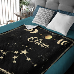 Free Shipping✈️12 Horoscope Astrology Throw Blanket