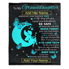 Free Shipping✈️Custom Grandma Grandpa Blanket for My Granddaughter - Birthday Gift