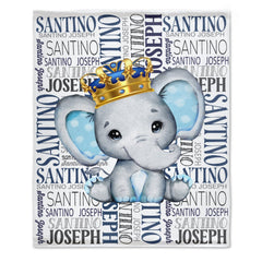 Free Shipping✈️Elephant Name Personalized Blanket - Gift Ideas for Kids