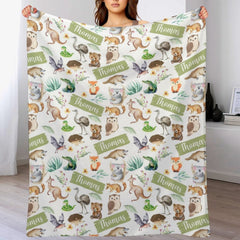 Free Shipping✈️Personalised Aussie Animals BabyYouth blanket