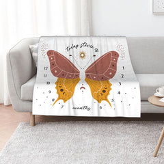 Livraison gratuite✈️ Ailes de papillon mystiques Boho - Couverture nom de bébé 