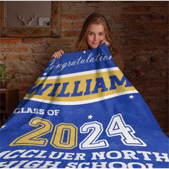 Free shipping✈️Custom Name Graduation Senior Blanket – Graduation Gift