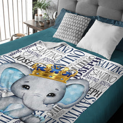 Free Shipping✈️Elephant Name Personalized Blanket - Gift Ideas for Kids