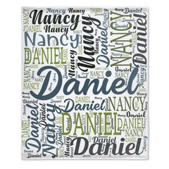 Free Shipping✈️Personalized Name Custom Blanket with Artistic Words