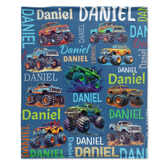 Free Shipping✈️Personalized Car Blanket with Name - Gifts for Boys