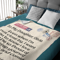 Free Shipping✈️Personalized Custom Airmail Throw Blanket For Family