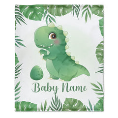 Free Shipping✈️Custom Baby Animals Blanket Gift for Baby Girls Boys - Dinosaur