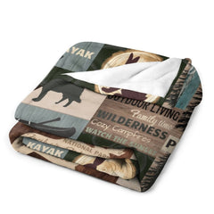 Free Shipping✈️Personalized Woodland Deer and Bear Baby Blanket with Name