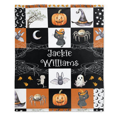 Free Shipping✈️Personalized Halloween  Spooky Season Kids Blanket