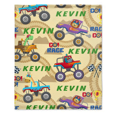 Free Shipping✈️Custom Name Farm Tools Car Kids Blanket