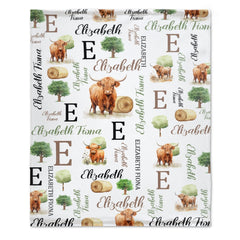 Free Shipping✈️Personalized Baby Blankets for Boys Girls - Cute Cow Blanket