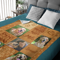 Free Shipping✈️Dog Photo Blanket-Personalized Pet Blanket-Pet Memorial-Custom Pet Photo-Personalized Photo Blanket-Pet Memorial Gift