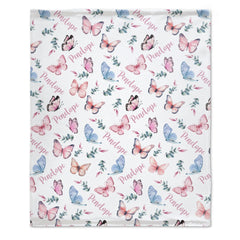 Free Shipping✈️Custom Butterfly Name Blanket-Gift for Kids