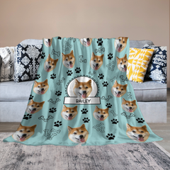 Lovely Dog - Personalized Custom Fleece Blanket - Gifts For Dog Lovers