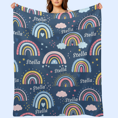 Livraison gratuite✈️Couverture arc-en-ciel mignonne personnalisée - Couverture pour filles 