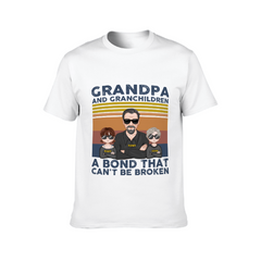 Grand-père, grand-mère et petit-fils, petite-fille Bond - Chemise personnalisée - Cadeaux pour grand-père, grands-parents