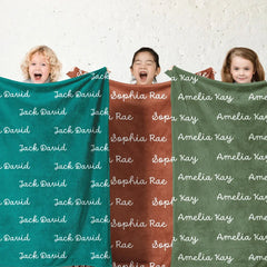 Personalized name blankets for family children friends - gifts