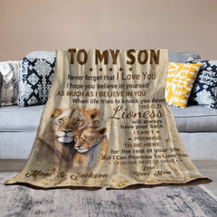 To My Son I Hope You Believe In Yourself As Much As I Believe In You - Blanket - To My Son, Gift For Son, Son Gift From Mom, Birthday Gift For Son