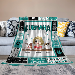 Fur Mama - Personalized Blanket - Birthday, Loving, Funny Gift For Dog Mom, Cat Mom, Pet Owner