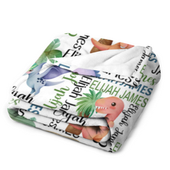 Free Shipping✈️Cute Dinosaur Personalized Blankets