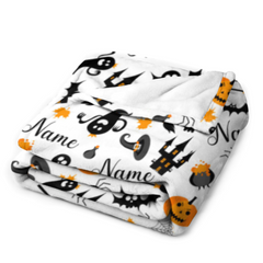 Free Shipping✈️Halloween Name Personalized Custom Blanket