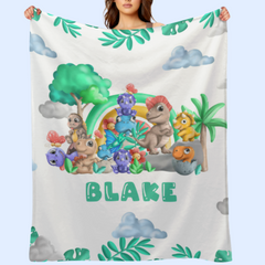 Livraison gratuite✈️Couverture personnalisée mignonne de bébé dinosaure - Cadeaux pour les enfants 