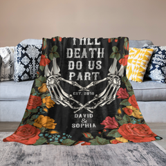 Jusqu’à ce que la mort nous sépare - Couverture personnalisée - Anniversaire, Cadeau d’anniversaire pour couple, mari, femme, petite amie, petit ami