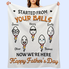 Je t'aime papa - Couverture personnalisée familiale - Fête des pères, cadeau d'anniversaire pour papa 