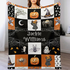 Free Shipping✈️Personalized Halloween  Spooky Season Kids Blanket