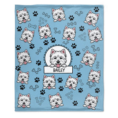 Lovely Dog - Couverture polaire personnalisée avec nom personnalisé - Cadeaux pour les amoureux des chiens