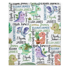 Free Shipping✈️Cute Dinosaur Personalized Blankets