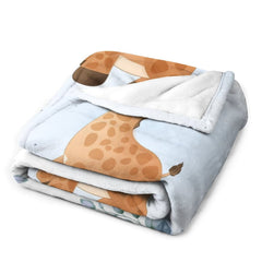 Livraison gratuite✈️Couvertures personnalisées pour bébé, couverture pour bébé personnalisée - Meilleur cadeau pour bébé, nouveau-né - Couverture girafe