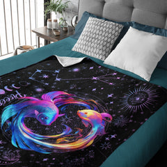 Free Shipping✈️Fantasy twelve constellations themed name custom blanket