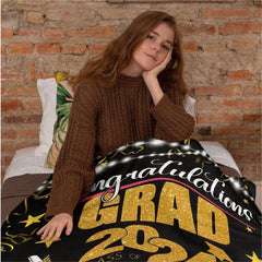 Free shipping✈️Custom Class of 2024 Graduation Star Blanket