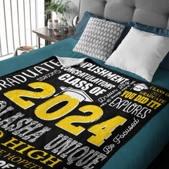 Customized Graduation Blankets - Graduation Gifts