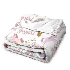 Free Shipping✈️Unicorns Dream of Personalized Blankets for KidsBaby