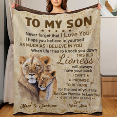 To My Son I Hope You Believe In Yourself As Much As I Believe In You - Blanket - To My Son, Gift For Son, Son Gift From Mom, Birthday Gift For Son