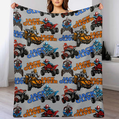 Free shipping✈️Personalized Quad Bike Blanket With Baby Name