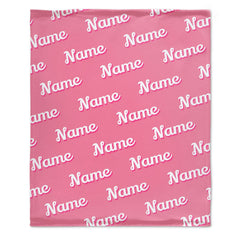 Free Shipping✈️Personalized Pink Name Custom Blanket