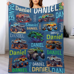 Free Shipping✈️Personalized Car Blanket with Name - Gifts for Boys