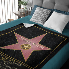 Free Shipping✈️Star Of Fame, Best Mom, Best Dad Of The Year - Family Personalized Custom blanket - Birthday Gift For Mom And Dad