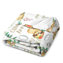 Free Shipping✈️Animal Sloth Personalized Name Baby Blanket