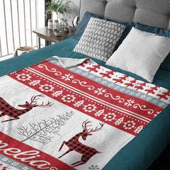 Free Shipping✈️Personalized Christmas Throw Sherpa Blanket