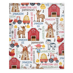 Couverture pour bébé avec nom personnalisé, livraison gratuite✈️Horse Cow Barn Farm