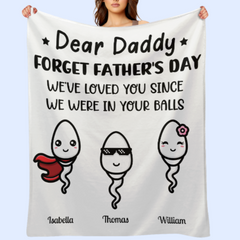 Greatest Dad Ever - Family Personalized Custom Blanket - Father's Day, Birthday Gift For Dad