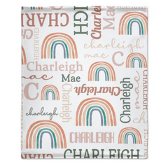 Couverture pour bébé à motif de nom arc-en-ciel moderne et personnalisé, livraison gratuite✈️