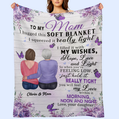 Hold This Really Tight - Personalized Blanket - Mother's Day, Birthday Gift For Mom, Mother - From Daughter