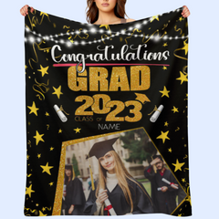 Custom Class of 2023 Graduation Star Blanket