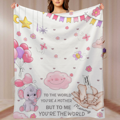 To The World You Are A Mother - Personalized Blanket