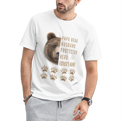 Papa Bear Husband Protector Hero - Chemise personnalisée - Cadeau de la fête des Pères pour papa